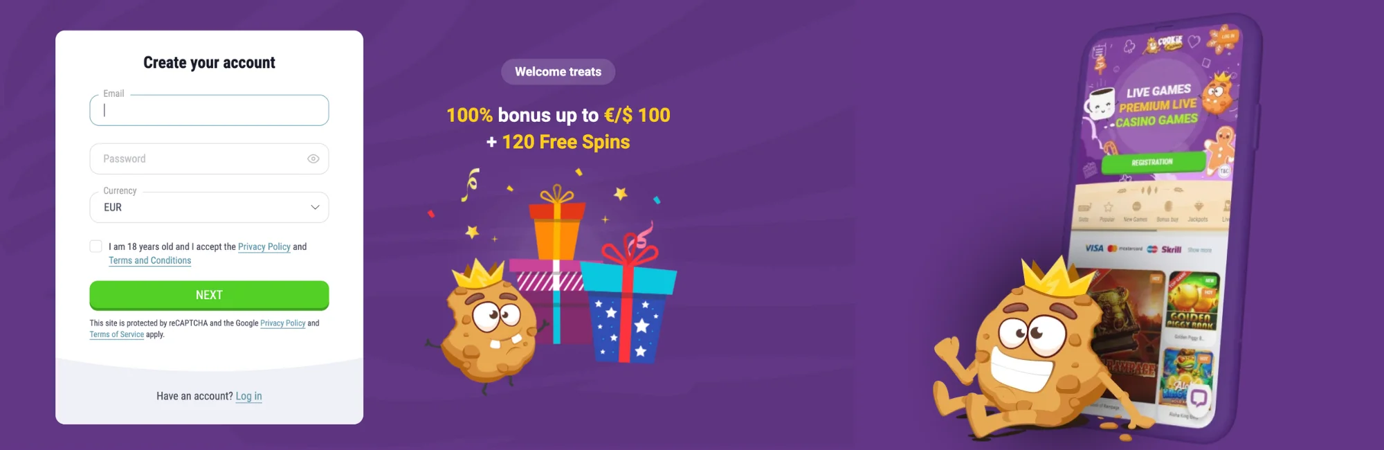 Cookie Casino Sign Up